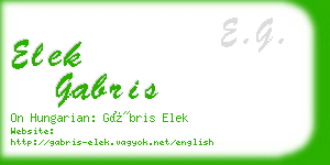 elek gabris business card